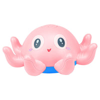 Octopus Pool Water Toy Toddle Bath Toy Octopus Spray Induction Floating Toy for Children Pink