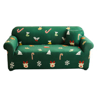 Elastic Christmas Sofa Covers Stretch Couch Slipcovers Protector Xmas Decoration Green