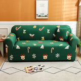 Elastic Christmas Sofa Covers Stretch Couch Slipcovers Protector Xmas Decoration Green