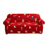 Elastic Christmas Sofa Covers Stretch Couch Slipcovers Protector Xmas Decoration Red