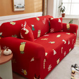 Elastic Christmas Sofa Covers Stretch Couch Slipcovers Protector Xmas Decoration Red