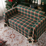 Christmas Printed Slipcover Sofa Cover Couch Protective Cover Christmas Decoration Green