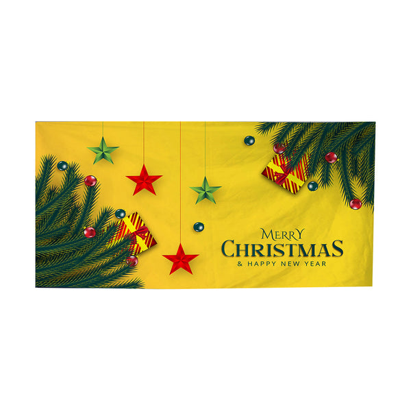 Christmas Garage Door Banner Decoration Hanging Christmas Backdrop Decoration Yellow