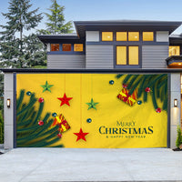 Christmas Garage Door Banner Decoration Hanging Christmas Backdrop Decoration Yellow