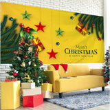 Christmas Garage Door Banner Decoration Hanging Christmas Backdrop Decoration Yellow