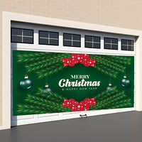 Christmas Garage Door Banner Decoration Hanging Christmas Backdrop Decoration Green