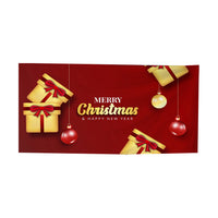 Christmas Garage Door Banner Decoration Hanging Christmas Backdrop Decoration Red