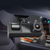 3 Channel Dash Cam Front and Rear Inside 1080P Full HD 170 Degree Wide Angle Dashboard Camera with 32GB SD Card