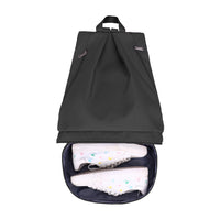 Travel Sports Dry and Wet Separation Backpack with Shoes Compartment Black