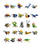 24 Days Christmas Advent Calendar Insect Dinosaur Building Blocks Toy Countdown Calendar Xmas Blind Box