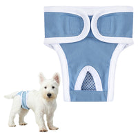 2Pcs Reusable Female Dog Nappy Diapers Hygiene Sanitary Pants Underpants Blue