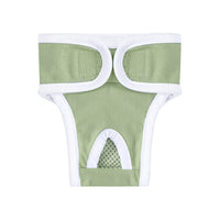 2Pcs Reusable Female Dog Nappy Diapers Hygiene Sanitary Pants Underpants Green