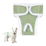 2Pcs Reusable Female Dog Nappy Diapers Hygiene Sanitary Pants Underpants Green