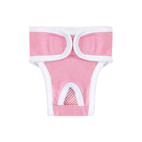 2Pcs Reusable Female Dog Nappy Diapers Hygiene Sanitary Pants Underpants Pink