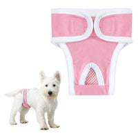 2Pcs Reusable Female Dog Nappy Diapers Hygiene Sanitary Pants Underpants Pink