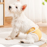 2Pcs Reusable Female Dog Nappy Diapers Hygiene Sanitary Pants Underpants Yellow