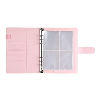 100 Envelope Challenge Binder Budget Planner Savings Book with 200 Card Slots Pink