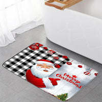 3Pcs Set Christmas Non-Slip Bathroom Floor Mat Toilet Lid Cover Toilet Mat Bathroom Decor Style 3