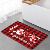 3Pcs Set Christmas Non-Slip Bathroom Floor Mat Toilet Lid Cover Toilet Mat Bathroom Decor Style 2