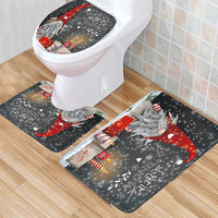 3Pcs Set Christmas Non-Slip Bathroom Floor Mat Toilet Lid Cover Toilet Mat Bathroom Decor Style 4