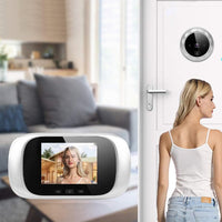 Wireless Digital Door Peephole LCD Display Door Viewer Night Vision Camera with Doorbell Function Sliver