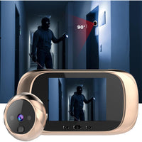 Wireless Digital Door Peephole LCD Display Door Viewer Night Vision Camera with Doorbell Function Gold