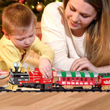 Electric Track Train Rail Car Compartment Christmas Toys Classic Track Train Set