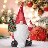 Christmas Gnome Statue Santa Figurine Resin Christmas Decoration Ornament