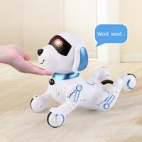 Kids Interactive Robot Dog Toy Remote Control Toy Programmable RC Pet Dog Blue