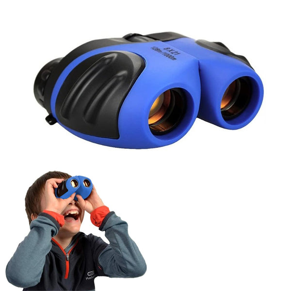 8X Magnification Kids Binocular Compact Shockproof Binoculars Blue