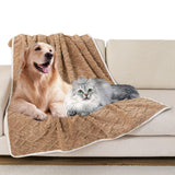 Water Resistant Pet Blanket Couch Sofa Furniture Protective Cover Pet Dog Cat Throw Blanket Khaki