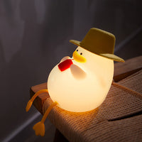 USB Rechargeable Cute Duck Night Light Silicone Nursery Lamp