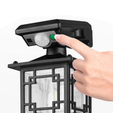 Solar Outdoor LED Wall Light Wall Mount 3 Modes Motion Sensor Night Light