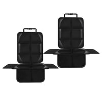 2Pcs Car Child Seat Protector Cover Cushion Anti-Slip Water-Resistant Seat Protection Pad Black