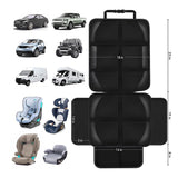 2Pcs Car Child Seat Protector Cover Cushion Anti-Slip Water-Resistant Seat Protection Pad Black