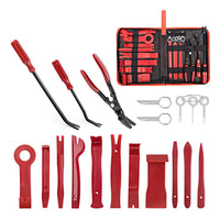 19-Piece Car Trim Removal Tool Set PP Plastic Remover with Storage Bag Red