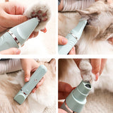 4-in-1 Dog Hair Clipper Dog Paw Trimmer Dog Grooming Kit Green