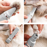 4-in-1 Dog Hair Clipper Dog Paw Trimmer Dog Grooming Kit White