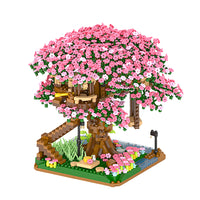 Cherry Blossom Tree Building Blocks Set Toys Flower House Blocks Building Playset