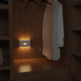 2Pcs Rechargeable LED Motion Sensor Night Light Cabinet Closet Stair Wall Lamps