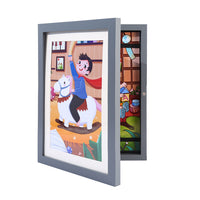 Kids Art Frame Artwork Picture Frames Drawings Artwork Display Storage Gray