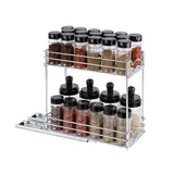 2-Tier Pull Out Spice Rack for Cabinet Slide Out Kitchen Organizer Storage Rack