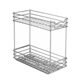 2-Tier Pull Out Spice Rack for Cabinet Slide Out Kitchen Organizer Storage Rack