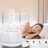 300ML 7-Color Lights Essential Oil Diffuser Aromatherapy Diffusers Humidifier White