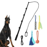 Retractable Dog Teaser Wand Pet Dog Interactive Toy Kit