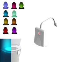 Toilet Motion Sensor Night Lights RGB Projector Toilet Bowl Seat LED Nightlight