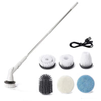 6-in-1 Electric Spin Scrubber Cordless Cleaning Brush Set for Bathroom Tub Tile Floor