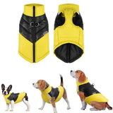 Winter Warm Pet Vest Jacket Water-resistant Reflective Padded Coat Puppy Dog Clothes Yellow