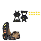 10-Stud Ice Cleats Crampons Anti-Slip Snow Shoe Spikes Grips for Shoes Boots