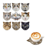 8Pcs Set Diamond Art Painting Coasters with Holder DIY Diamond Dot Cup Mats Style 2